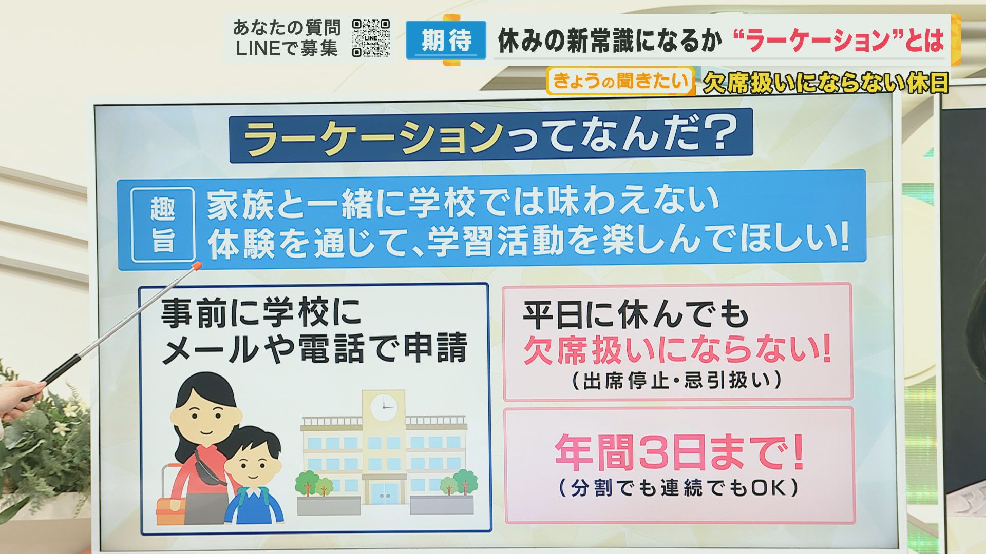 新たな“休暇のカタチ”「ラーケーション」 年に3日まで休みが「欠席にならない」 有給休暇取得の促進で「休み方改革」進むか  専門家は「子どもの能力形成に重要な機会」と指摘 | 特集 | ニュース | 関西テレビ放送 カンテレ